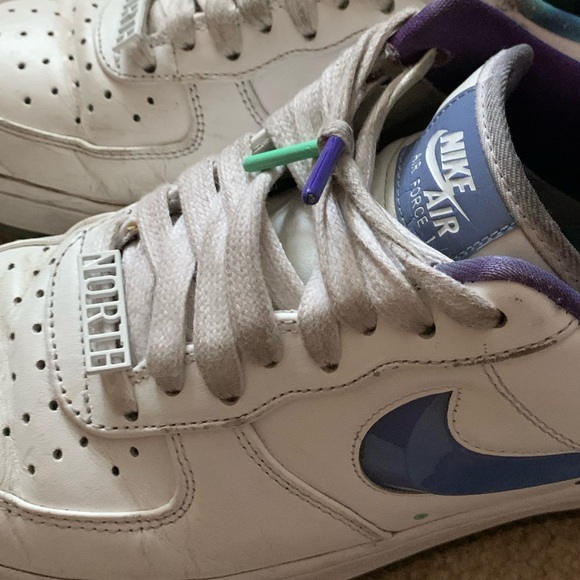 UNISEX REFLECTIVE GREEN AND PURPLE AIRFORCES!!๐๐๐ - Picture 4 of 8